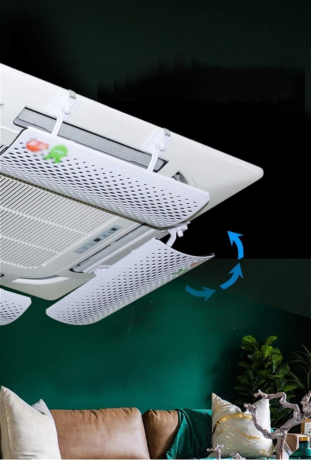 Air conditioner windshield 1PC Air Conditioner Cover Air Conditioning Wind Deflector Central Air Conditioning Prevent Wind Deflector Blowing Direct Deflector