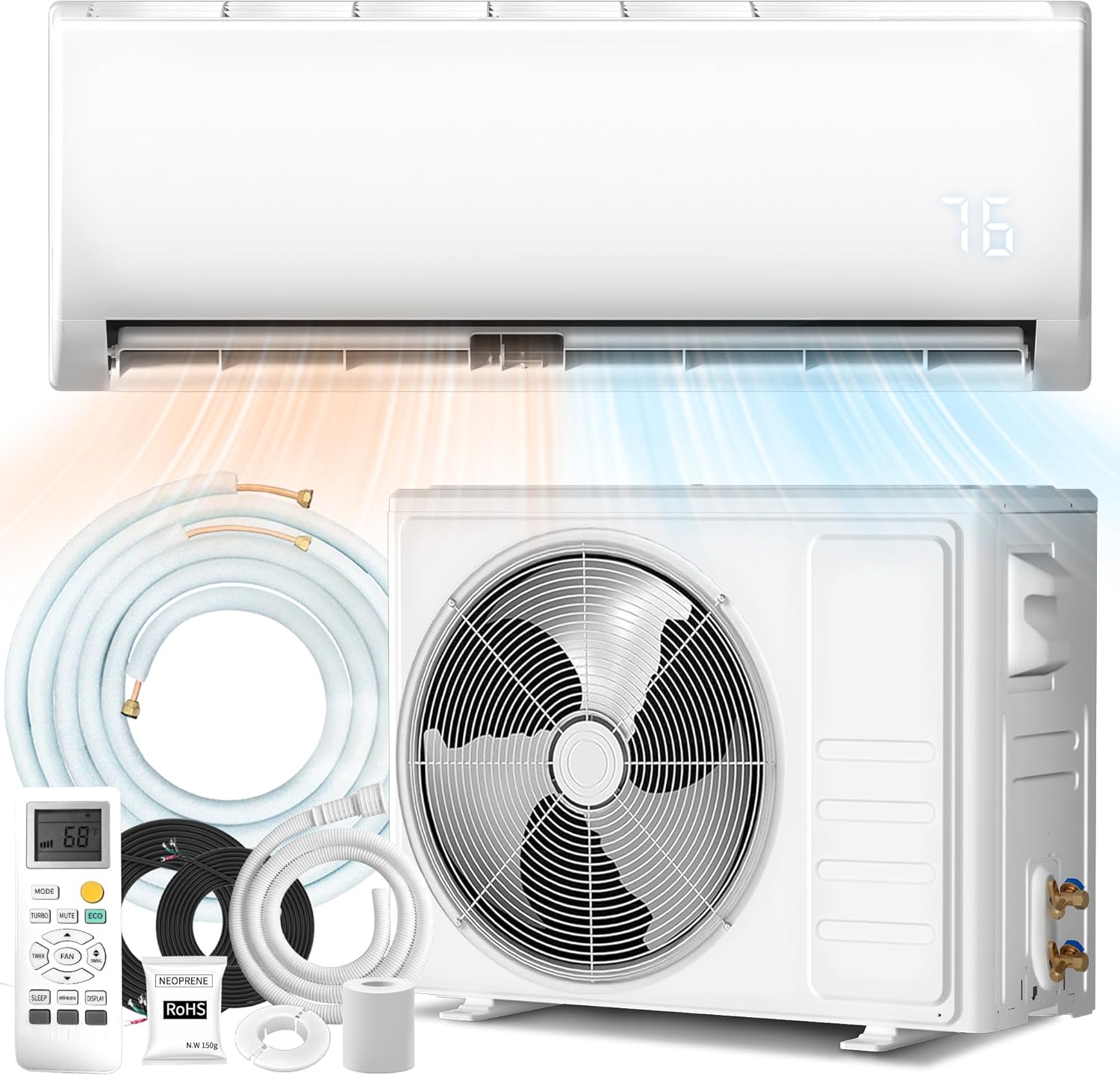 9000 BTU Mini Split Air Conditioner & Heater
