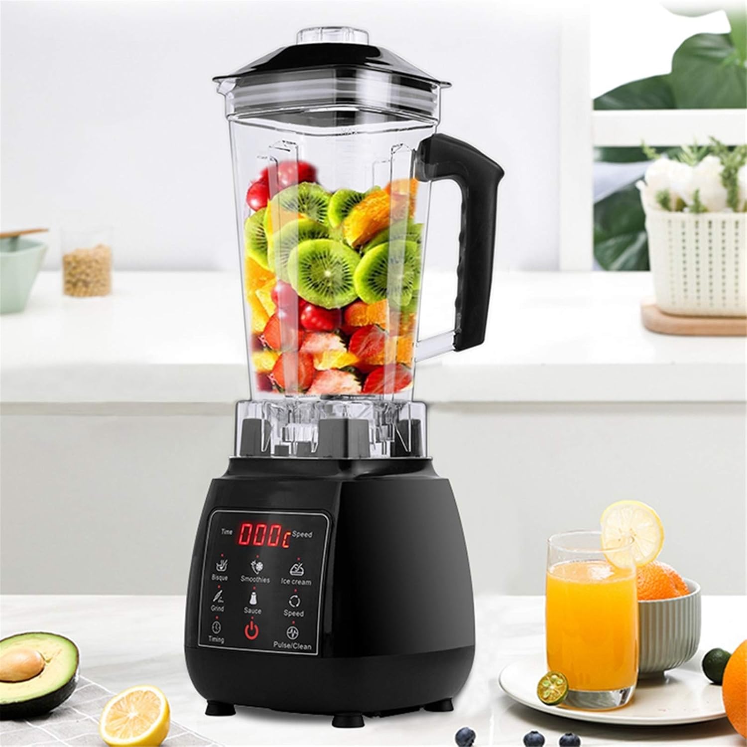 Blender Smoothie Maker Juicer Grinder with Glass Jug with Powerful Variable Speeds Pulse Function for Smoothies Juices Ice Crushing.