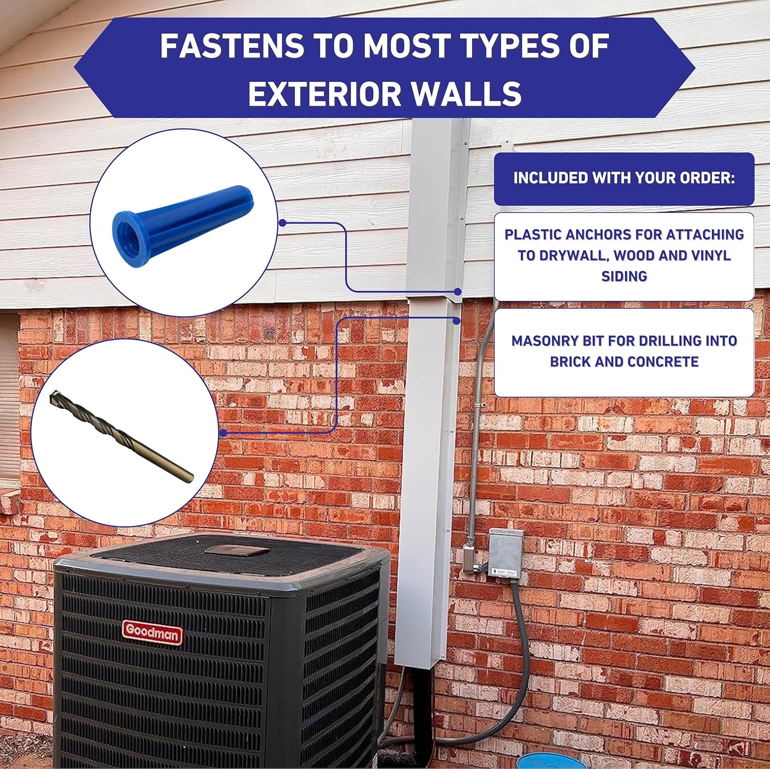 EAGLE 1 Metal Line Set Cover Kit for Mini Split and Central Air Conditioner & Heat Pump (Multiple Sizes and Colors) (6x6, Green)