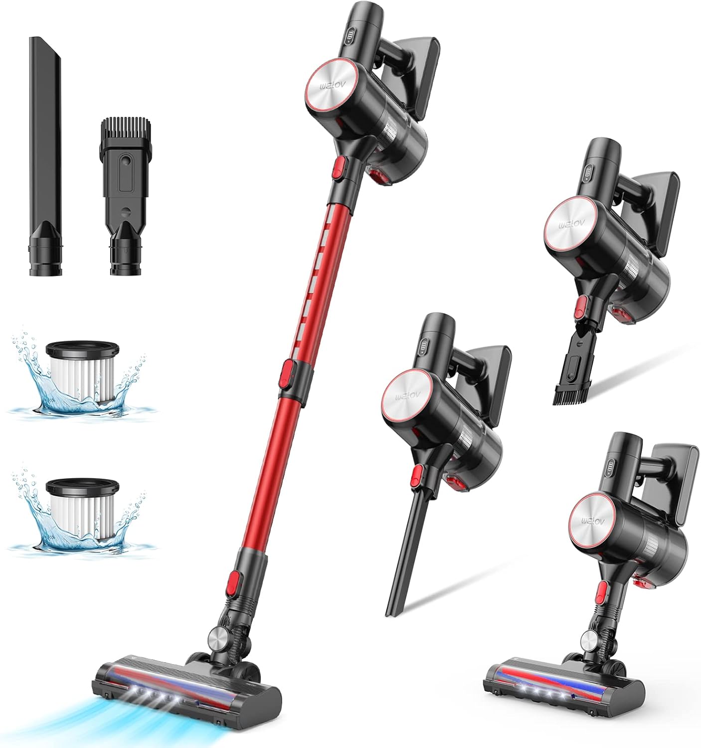 WELOV Lightweight Cordless Vacuum Cleaner for Hardwood Floor Pet Hair