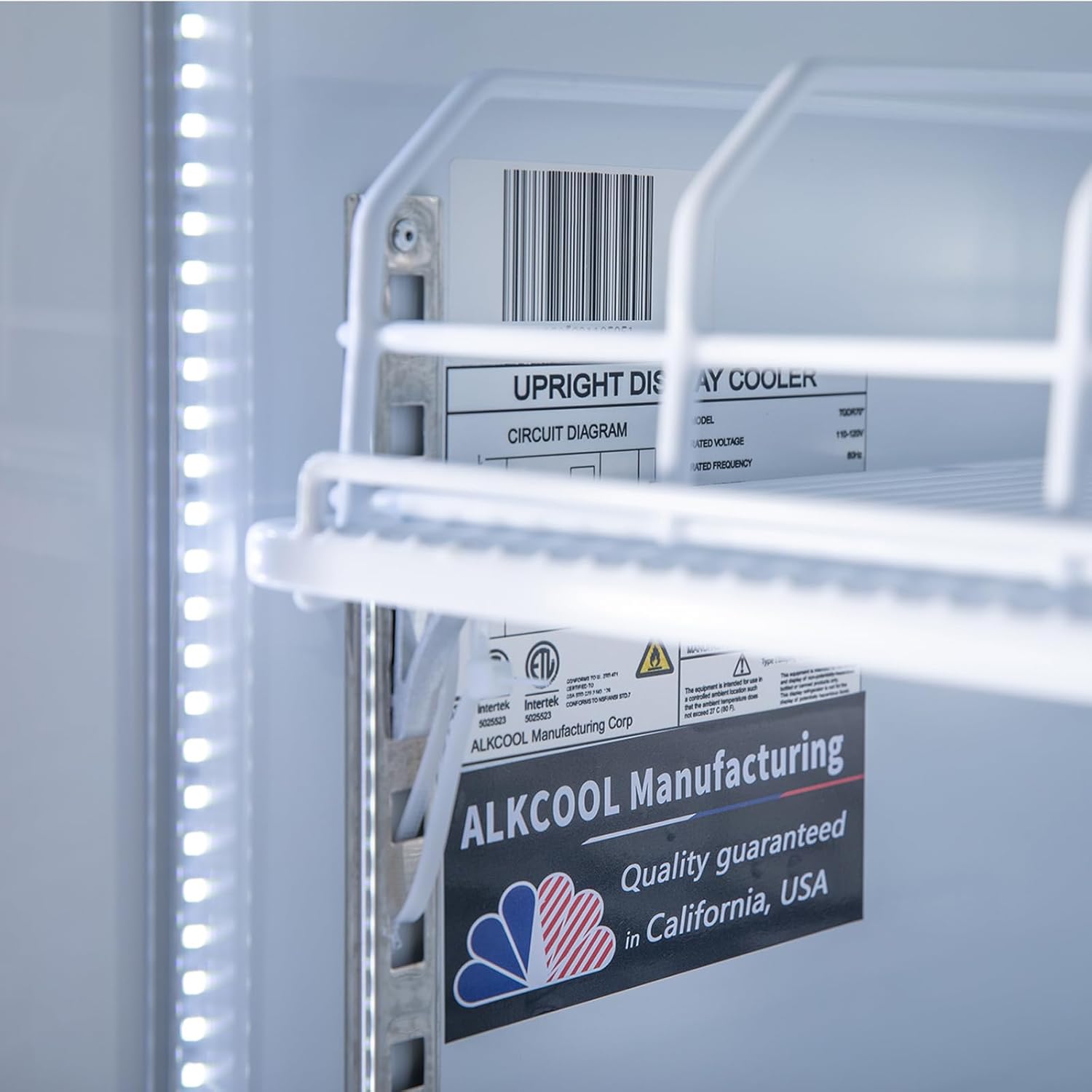 Commercial Beverage Refrigerator Display Fridge, Three Glass Door Upright Merchandiser Drink Cooler with LED Light Adjustable Shelves,ETL Approval,63.5 Cu Ft