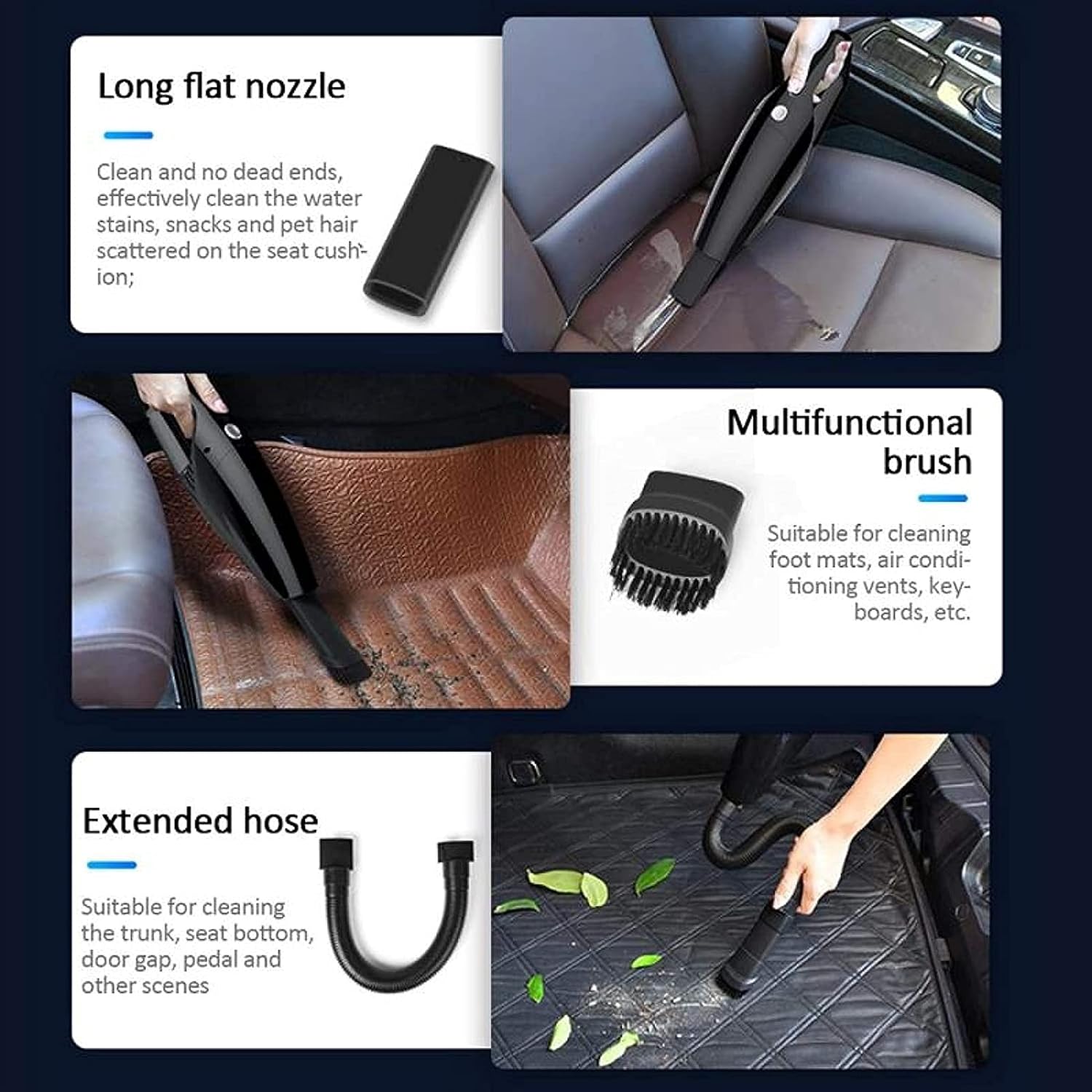 Handheld Vacuum, Cordless Handheld Vacuum, 5000PA Portable Hand Vacuum Cleaner for Pet Hair, Home, and Car Cleaning Vacuum Cleaner