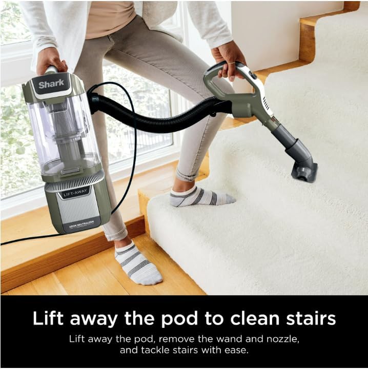 Shark Upright Pet Lift-Away Vacuum with Powerful Suction, DuoClean Anti-Wrap Brushroll, HEPA Filtration, Odor Control, Green