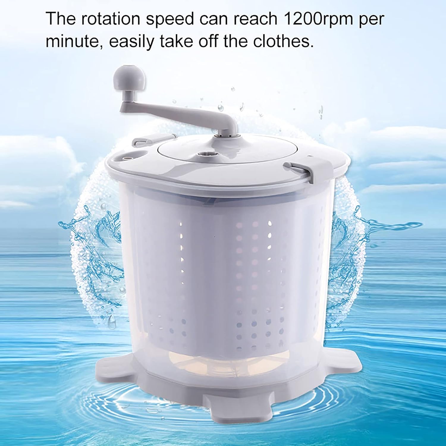 Mini Portable Washing Machine, Manual Hand Clothes Washer with Retro Design, Underwear Washing Machine for Camping, Traveling, Apartments, Dorms, RVs, Laundry Washer