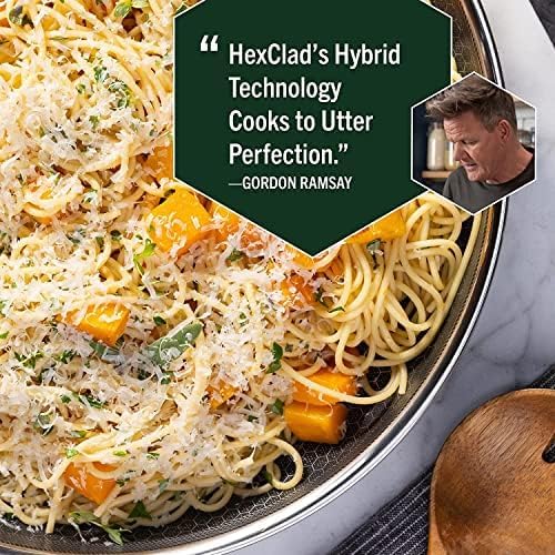 HexClad Hybrid Nonstick 6-Piece Fry Pan Set, 8, 10, and 12-Inch Frying Pans with Tempered Glass Lids, Stay-Cool Handles, Dishwasher-Friendly, Induction Ready, Compatible with All Cooktops