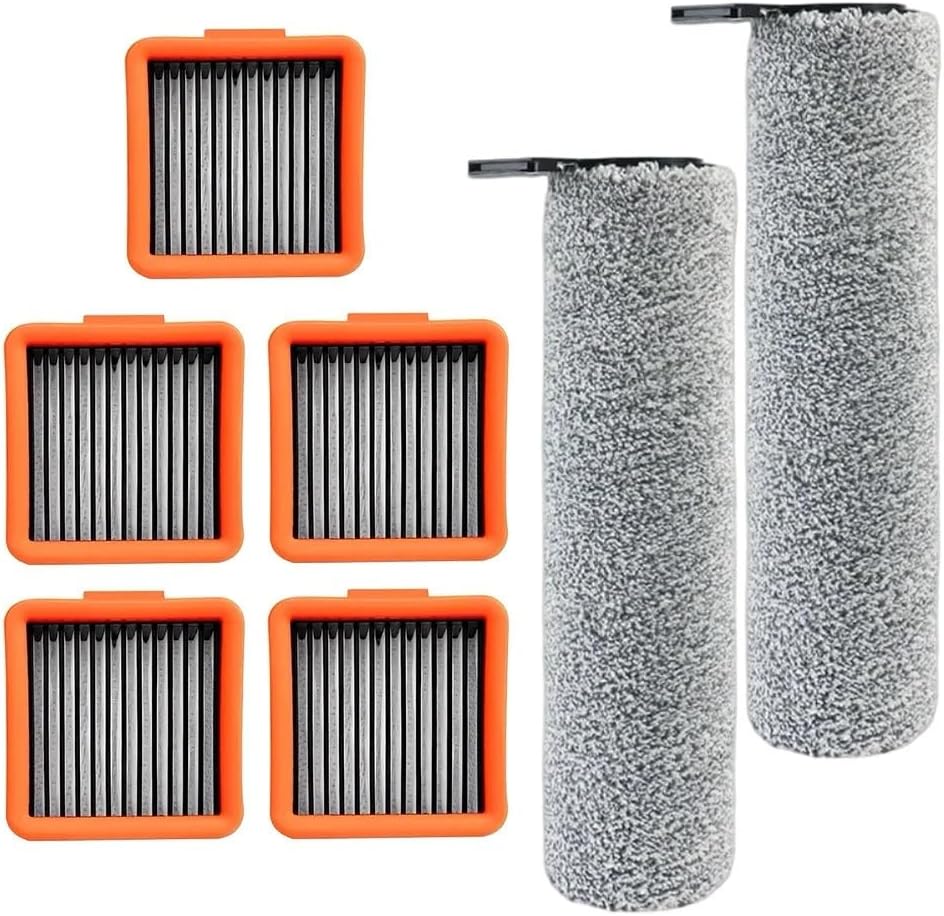 Roller Brush and Filter Kit,Compatible for Uwant， D5 / D5 Pro / D100 / A60 / V8 / V10 Home Appliance Parts Household(Set2)