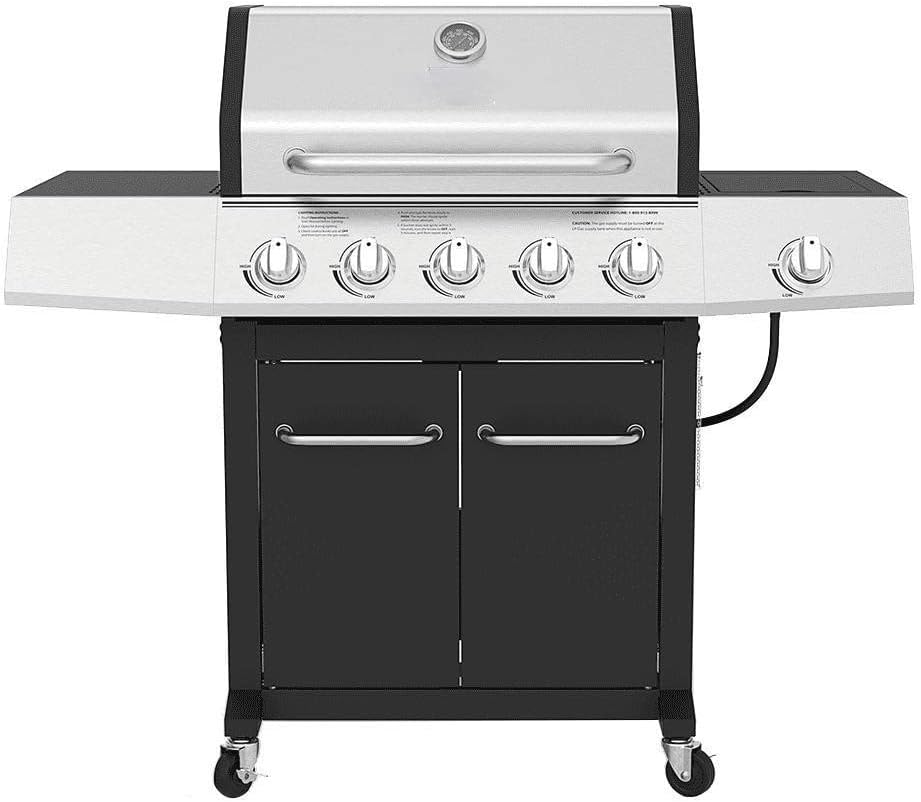 5-Burner Propane Gas Grill with Side Burner