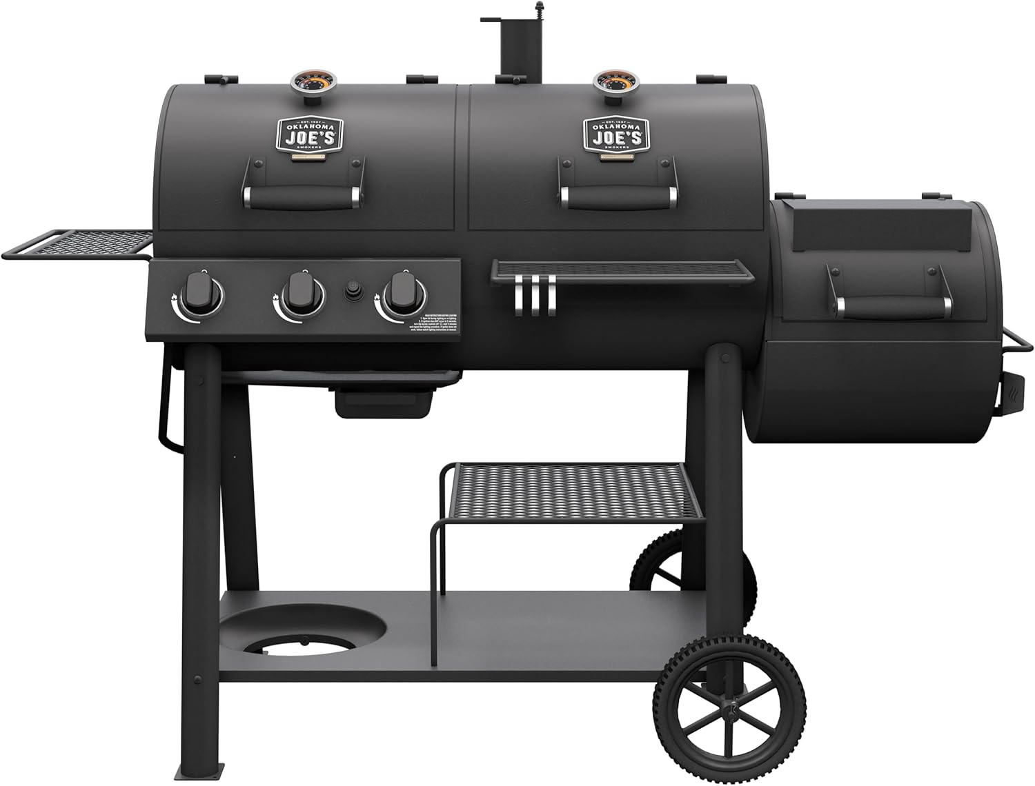 Oklahoma Joe's Canyon Combo Charcoal and Gas Smoker & Grill, Black - 24203004