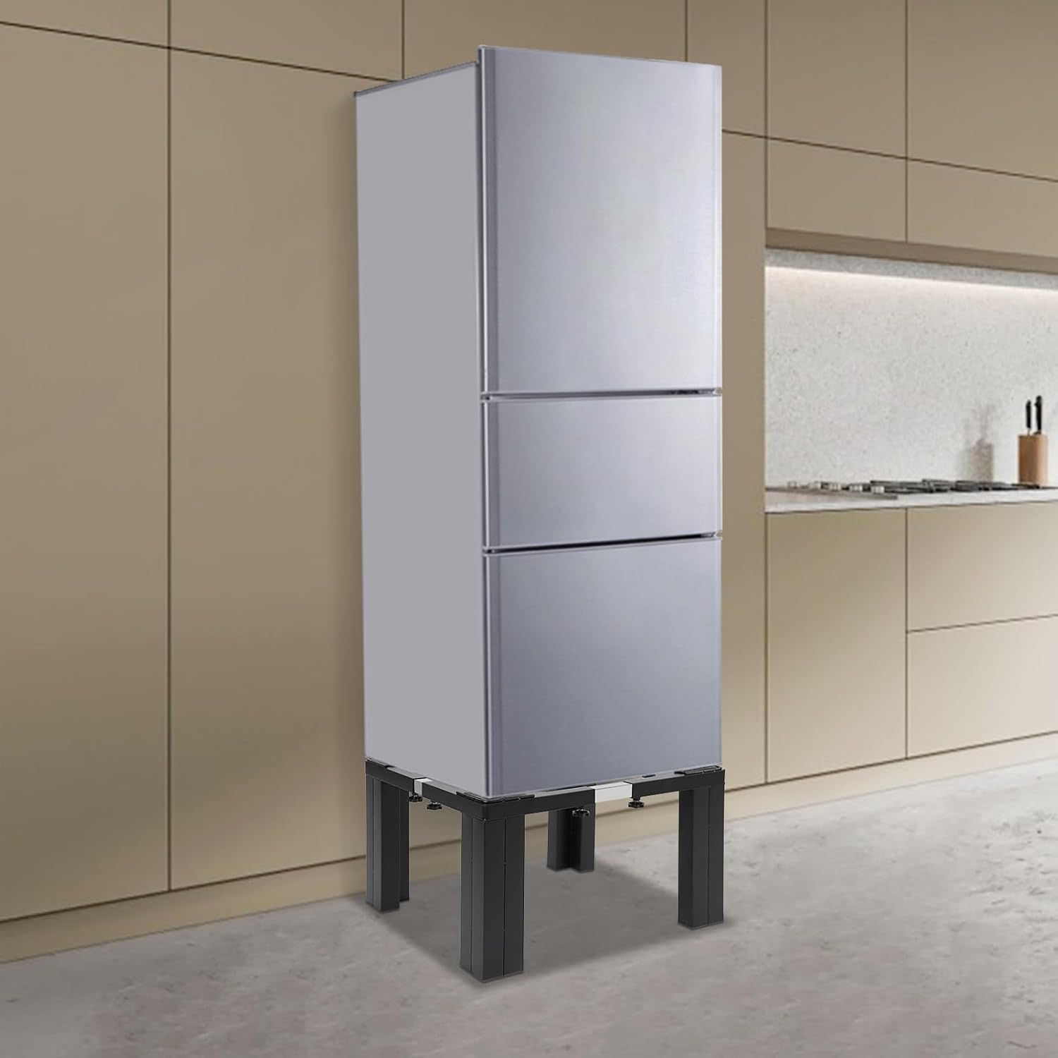 Washing Machine Stand, Dryer Stand, Fridge Stands, Adjustable Furniture Base for Air-conditioner, Household Appliance, Washer, Dryer, Refrigerator Pedestal (White)