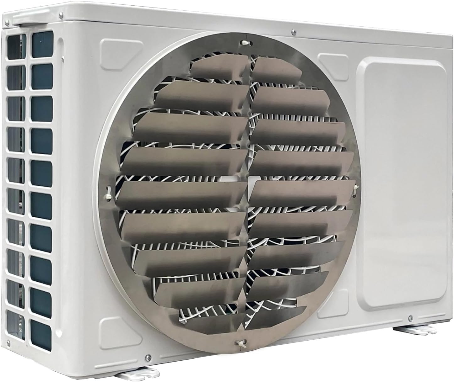 Ac Protection Cover,Prevent Direct Blowing, Air Conditioner Deflector for Outside Units, Air Outlet Condenser Defender Grilles, Stainless Steel Shutter Deflector