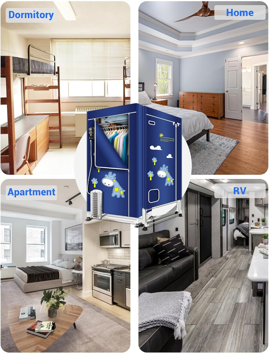 Portable Clothes Dryer, 110V -1600W Clothes Dryer, 67Inch -3 Tier Foldable Clothes Dryers Rack, Energy Saving Portable Dryer for Apartment, Indoor, Travel, RV