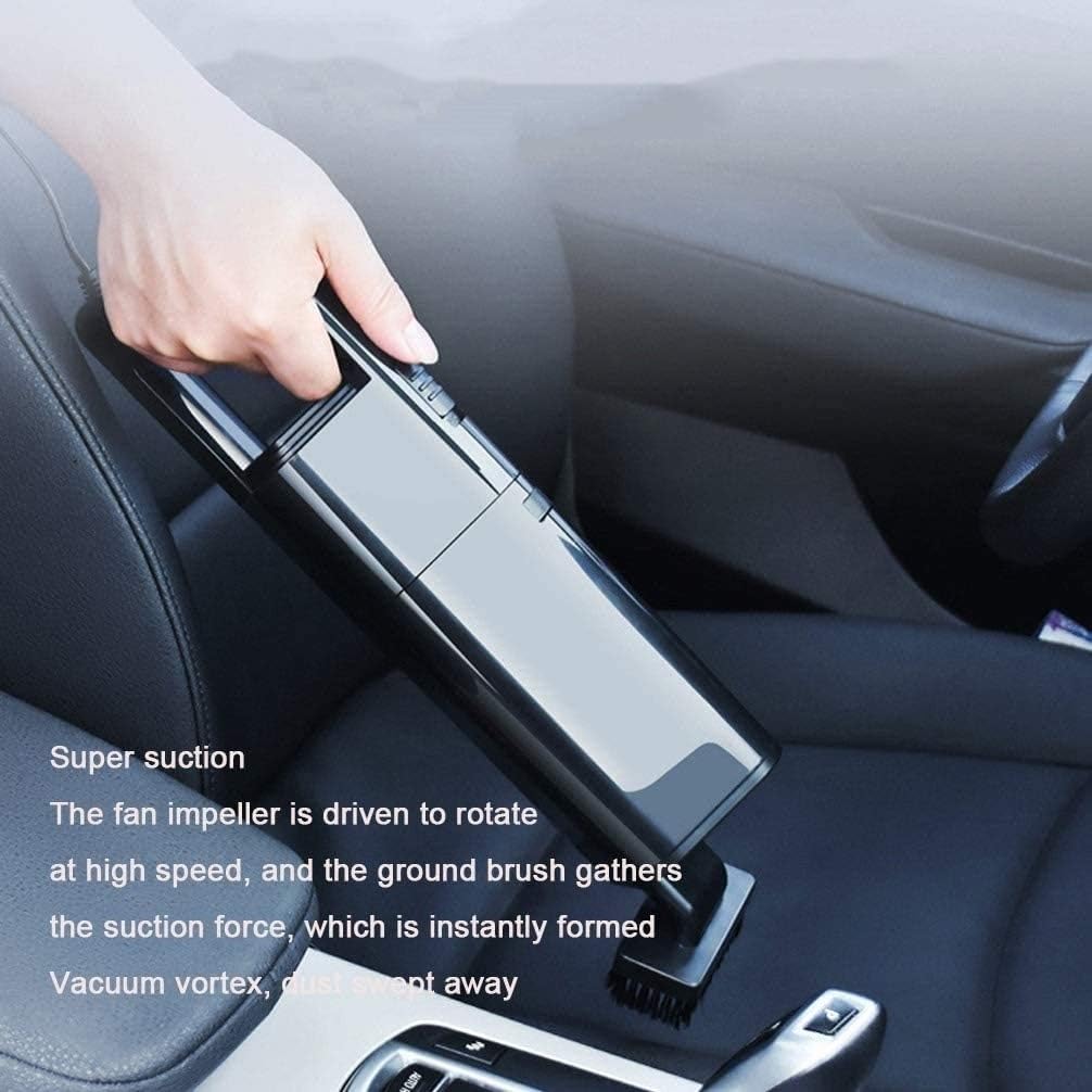 Car Portable Handheld Wireless Vacuum Cleaner with Suction Nozzle and Dust-Proof Car Vacuum Cleaner Super Suction High Power for Car Home Pet Hair Dust(Black)