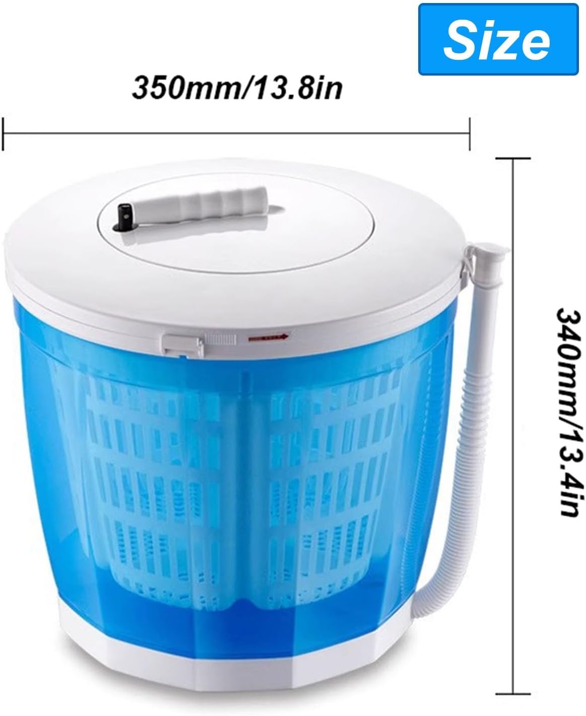 Camping Washing Machine Portable Washer, Mini Washer with Spin Dryer, Manual Hand Clothes Washer for Apartment, RV, Laundry, Camping, Travel, Hotel, Underwear, Personal