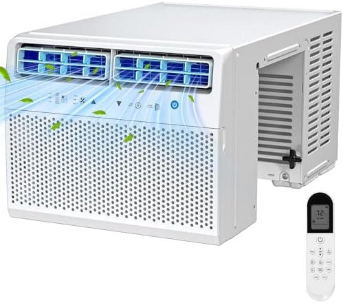 Antarctic Star 10,000 BTU U-Shaped Air Conditioner Window Unit with Full Window View, Ultra Quiet Window Air Conditioner Cools up to 450 Sq.ft, Energy Saving Window AC Units, Easy to install, White