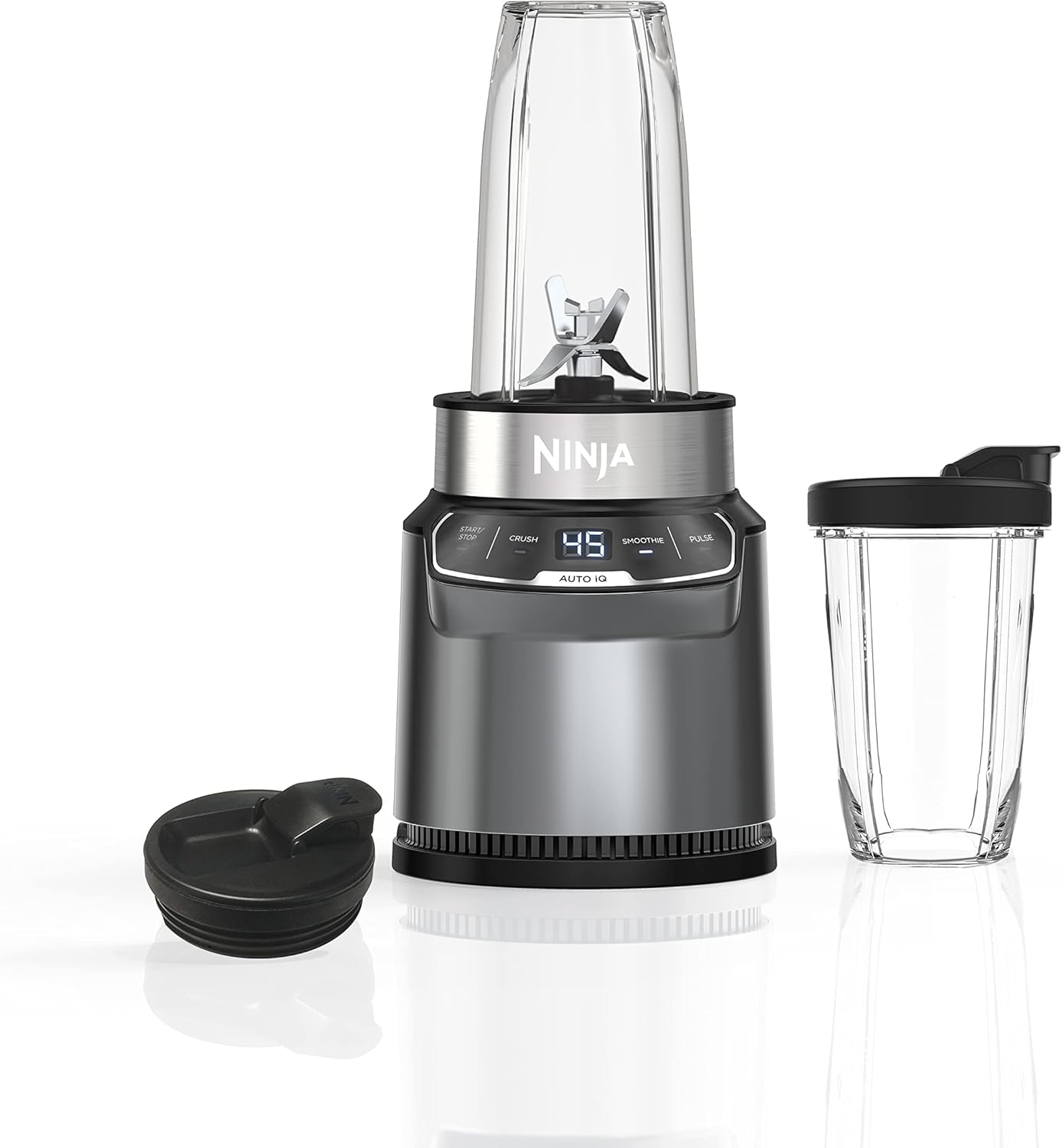 Ninja BN400C, Personal Nutri-Blender Pro with Auto-iQ Technology, Silver, 1000W