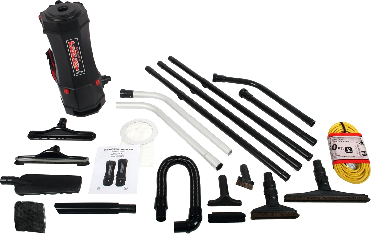 Cen-Tec Systems 6 Qt. HEPA Backpack Vacuum with 20 Ft. Elevated Cleaning Kit