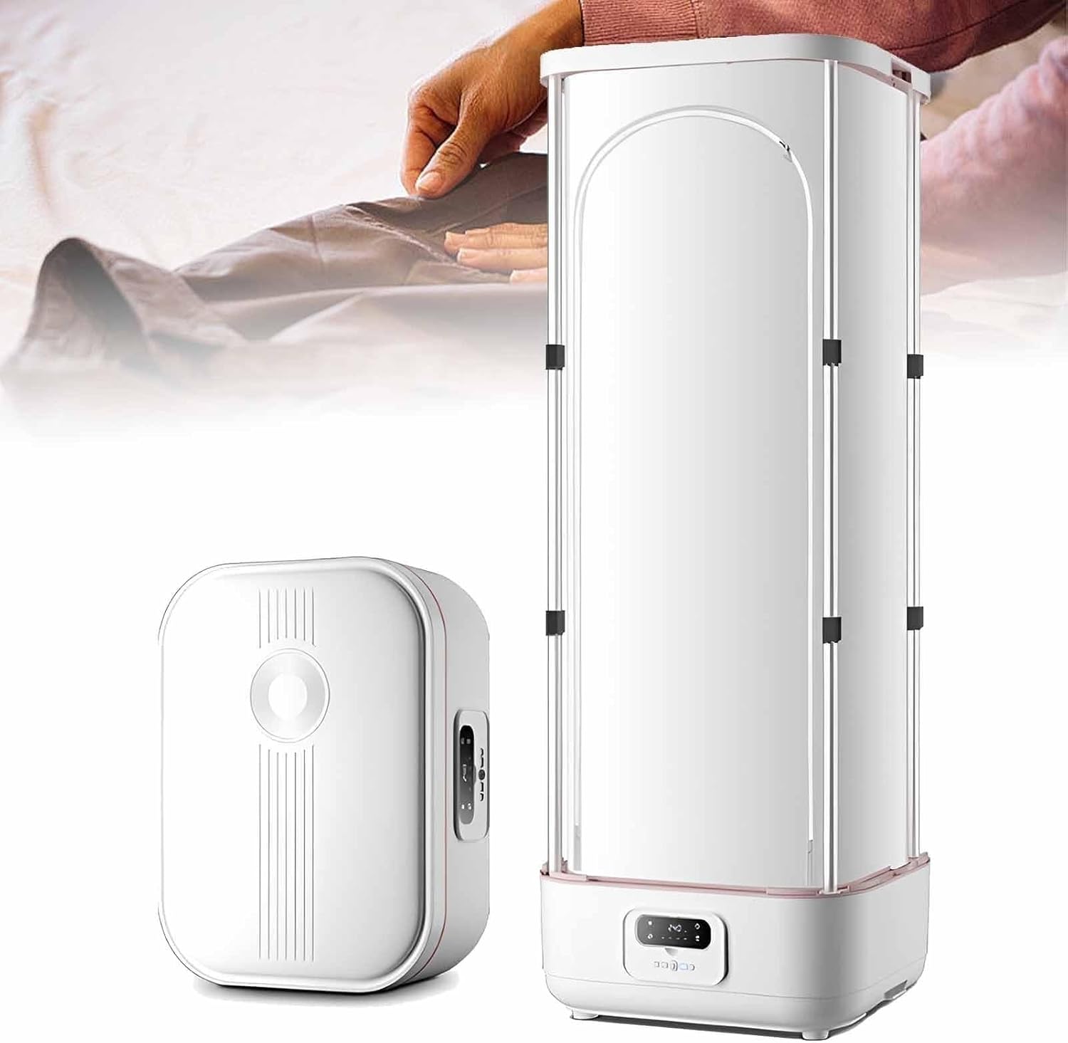 Garment Steamer with Remote Control, Automatic Ironing Machine and Clothes Dryer, Portable Steam Drying, for Household