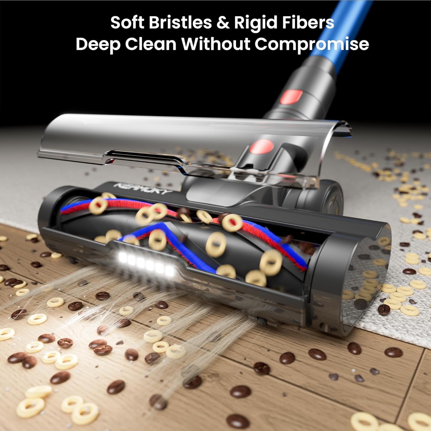 Cordless Vacuum Cleaner, 600W 50KPA 70Mins Vacuum Cleaners for Home, Self-standing Stick Vacuum with Aromatherapy, Anti-Tangle Brush, Wall Mount Charging Vacuum for Hardwood Floor/Carpet/Pet Hair