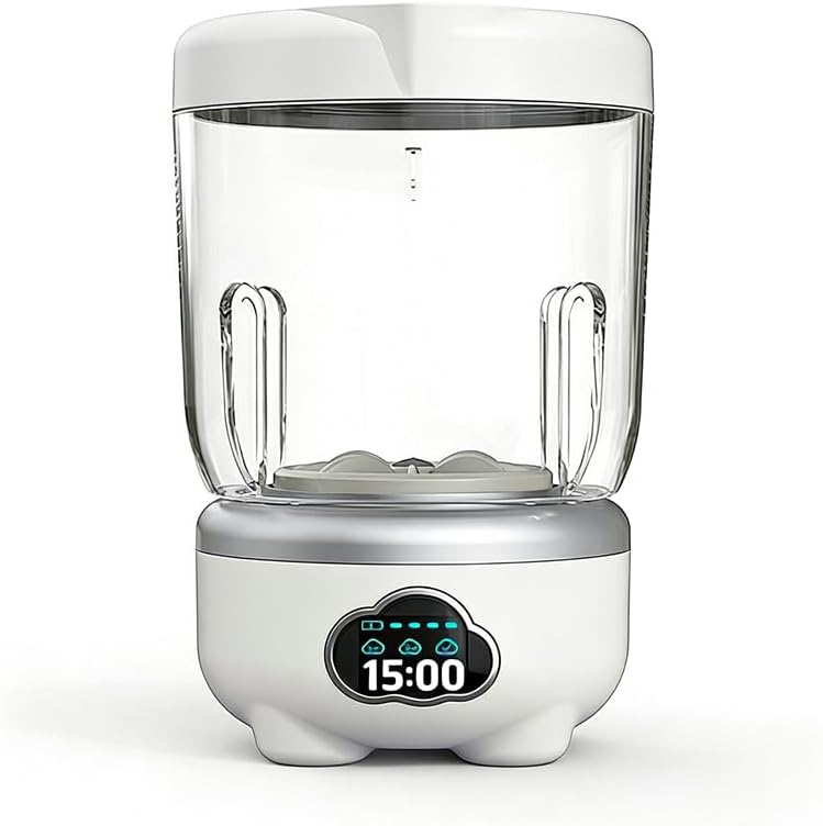 Digital Display Mini Laundry Cup, Wireless USB Charging Compact Washer 600ml Capacity ABS Material Dedicated Washer for Underwear and Socks 1pcs