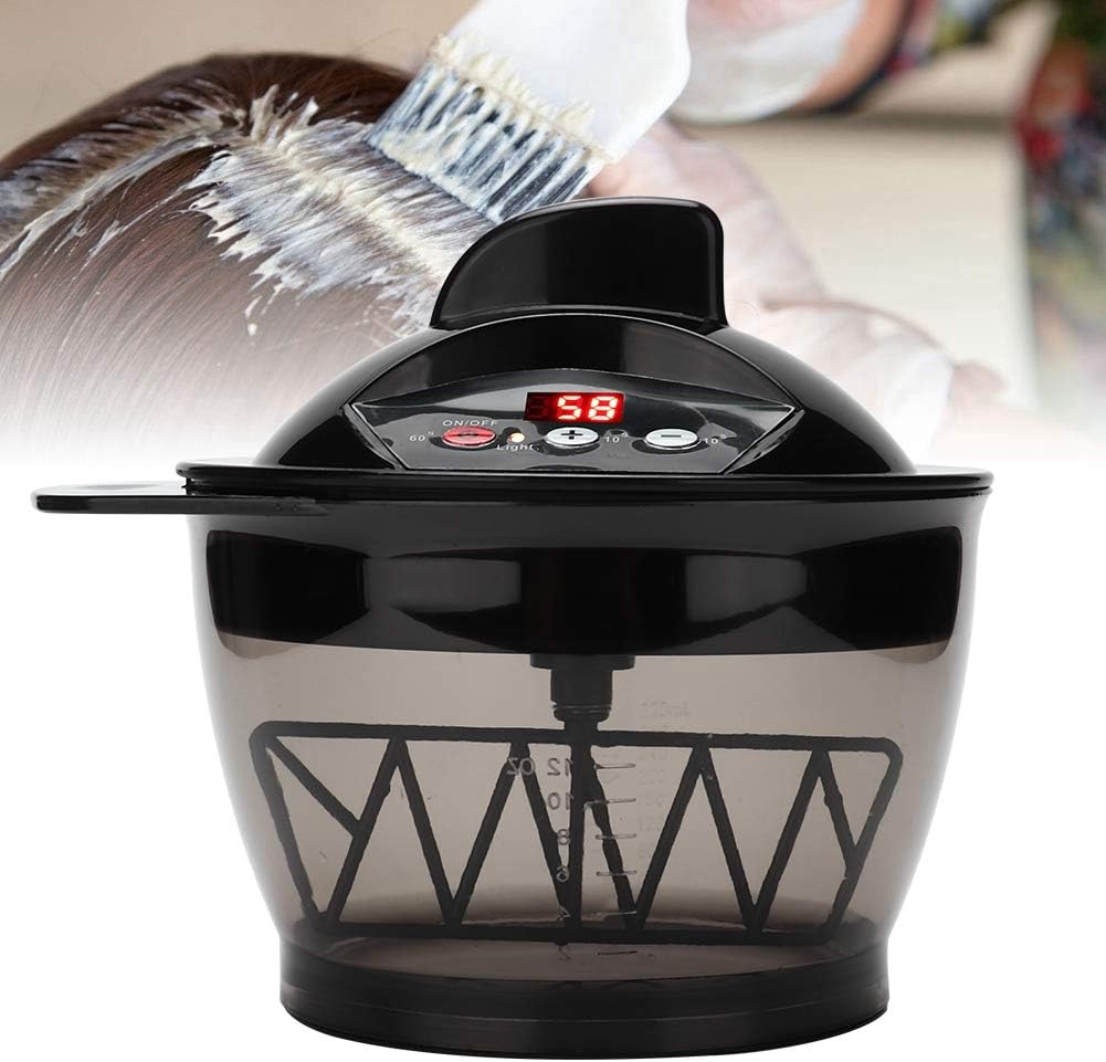 Electric Mixer, Electric Blender, with Scales Mixing Bowl, US Plug Automatic Dye Cream Blender for Hair Salon Home