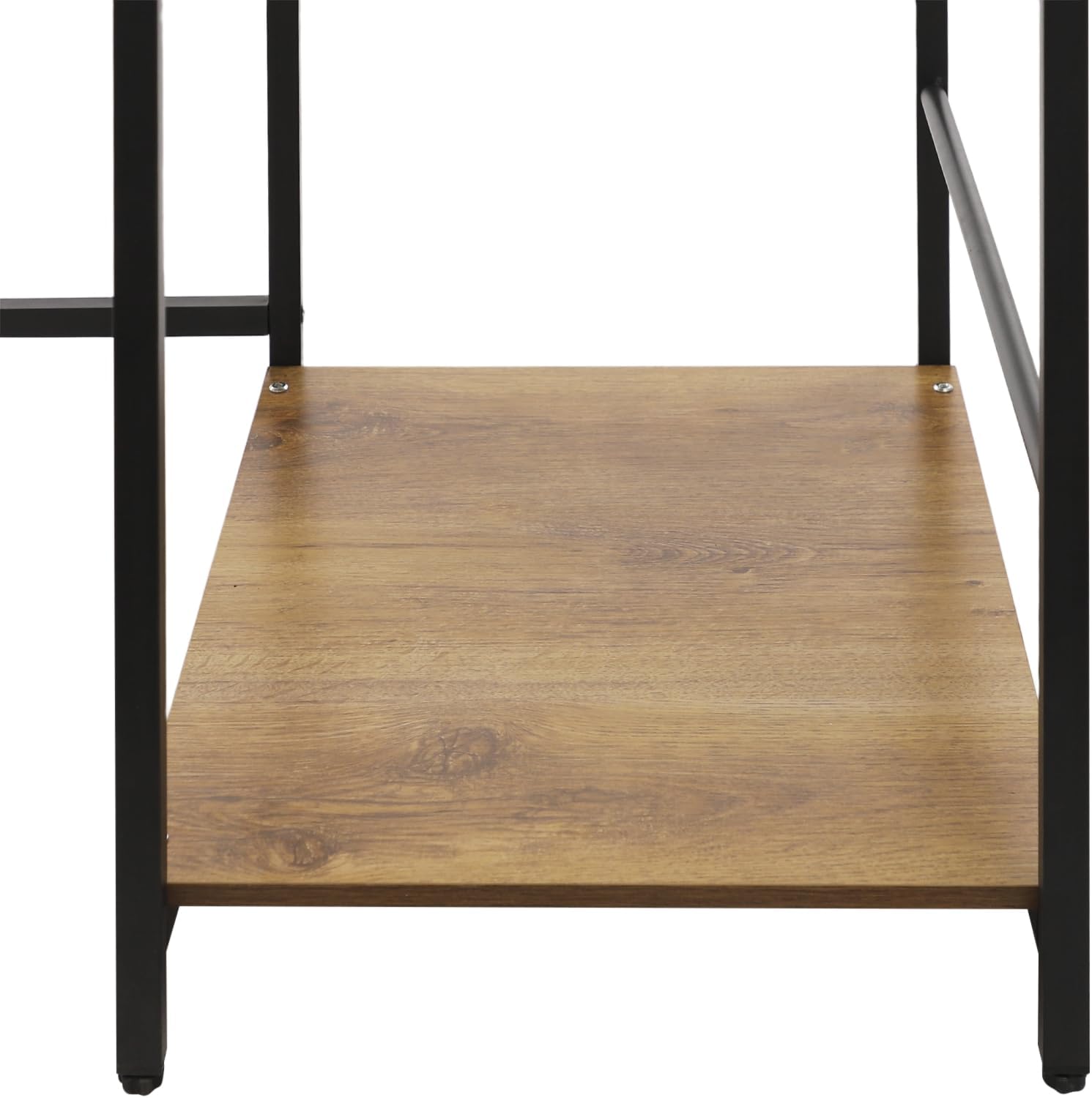 3-Tier Washing Machine Shelf, Laundry Storage Rack Organizer for Detergent & Supplies, Heavy Duty Iron & Wood Utility Shelf with 12mm Board, Fits 25.6