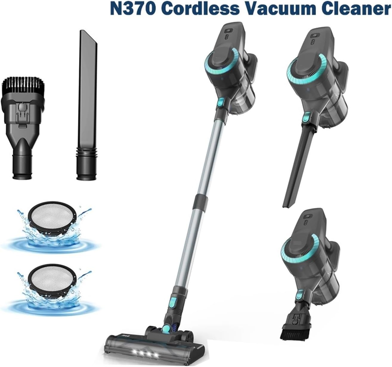 N370 Cordless Vacuum Cleaner | Lightweight Handheld & Stick 2-in-1 Design | Up To 40Mins Runtime | Compatible With INSE