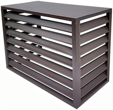 Outdoor Privacy Fence Screen Air Conditioner Cover for Outside Units, Aluminum Air Conditioning Cover Condenser Protective Cover, Trash Can Enclosure Flower Stand Decorative Ac Cov
