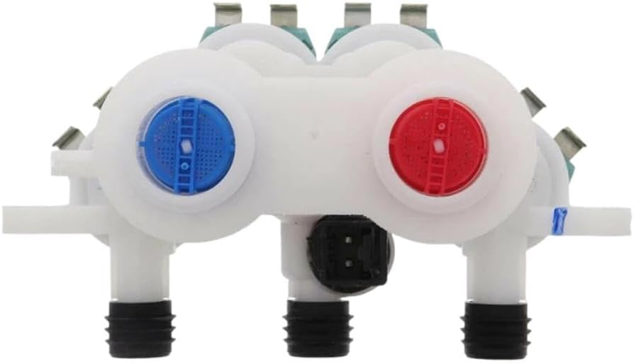 W11096267 Washer Water Inlet Solenoid Valve for Whirlpool Washing machine, Three Solenoid Coils and a Thermister, Water Inlet Solenoid Valve Replace W11165546 W10599423 AP6284346 PS12348013