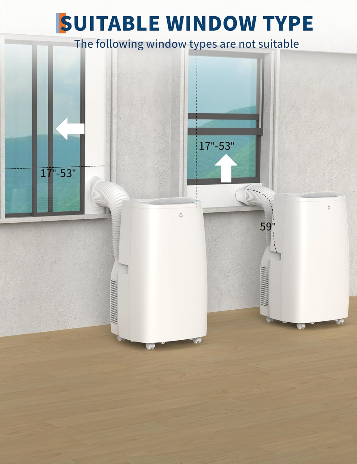 14,000 BTU Portable Air Conditioner,3 in-1 Portable AC Unit Cools/Fan/Dehumidifier up to 750 sq.ft,with 24H Timer,Remote Control,Bedroom