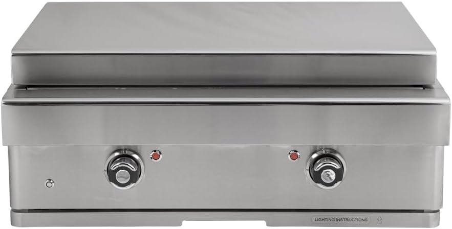 Turbo 32-inch 2-Burner Built-In Stainless Steel Teppanyaki Grill - Propane