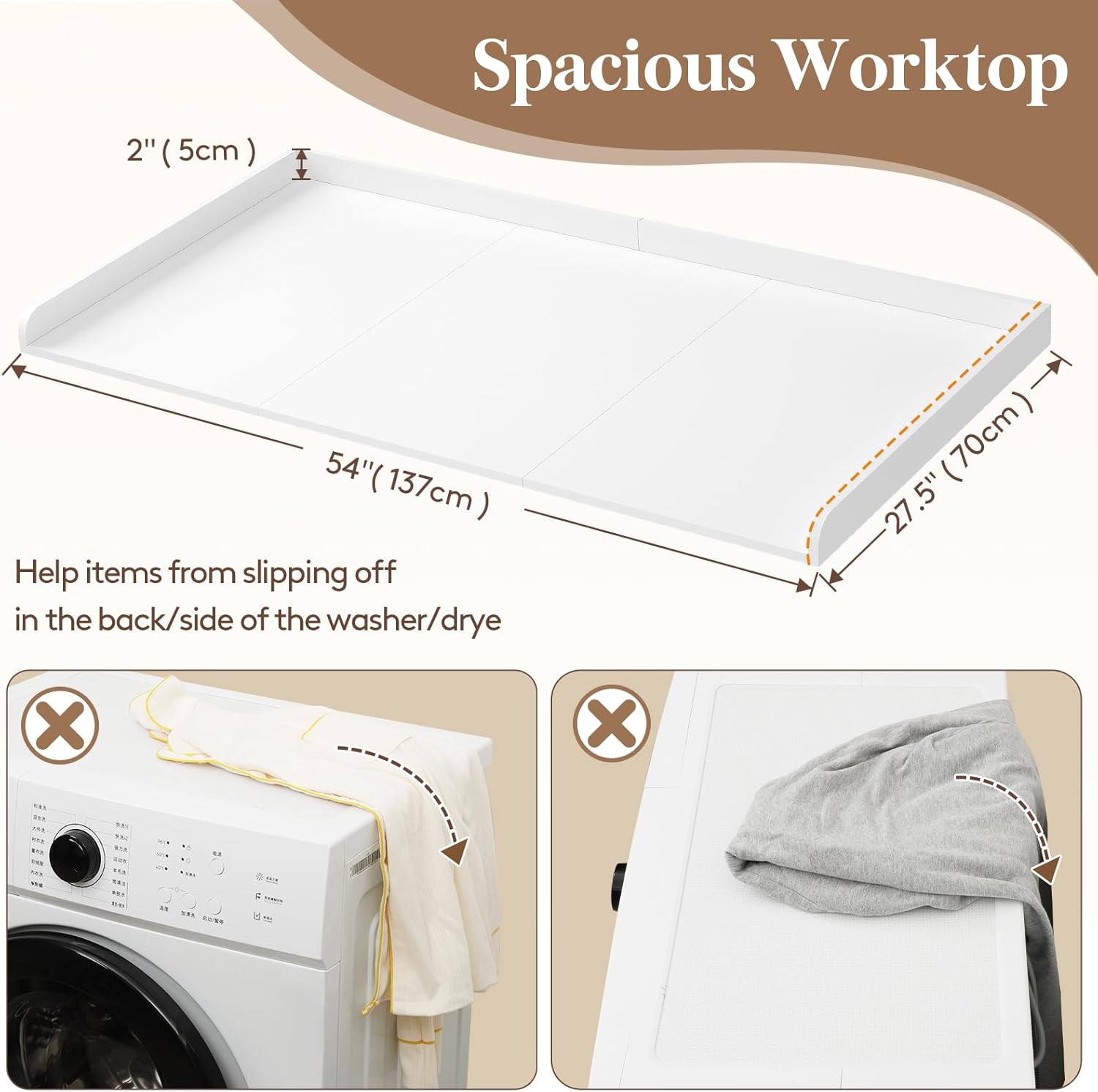 Lifewit Washer Dryer Countertop, Spice Type, 54