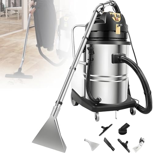 30L/40L/60L Commercial Carpet Cleaning Machine, 3-in-1 Professional Wet Dry Vacuum Extractor, Portable Spot Cleaner for Hotels, Offices, Upholstery & Carpets