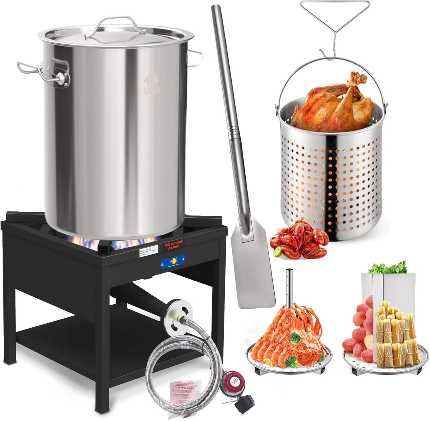 ARC 32QT Seafood Boiling Kit, 200,000BTU Propane Burner and 36