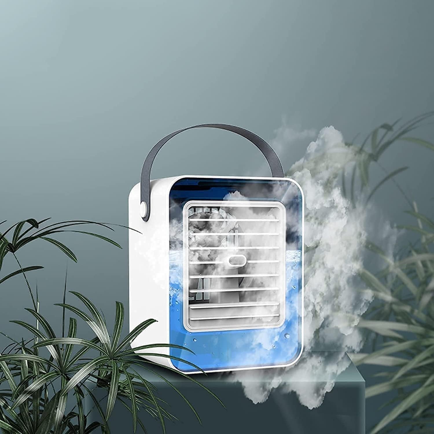 Portable Air Conditioner, Mini Air Conditioner Portable Cooler, Desktop Cool Personal Space, Suitable for Bedside, Office