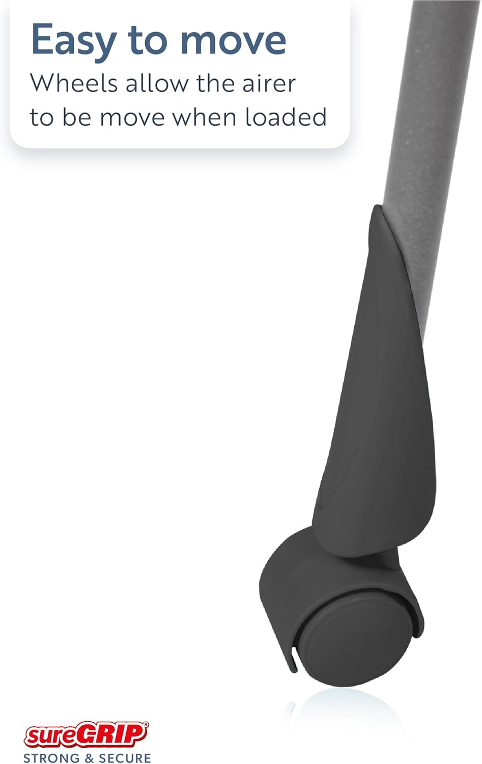 Minky Homecare Premium SureGrip Multidryer Indoor and Outdoor Clothes Drying Rack, Lightly Textured Non Slip Rungs, 82 Ft. of Drying Space, Gunmetal Gray