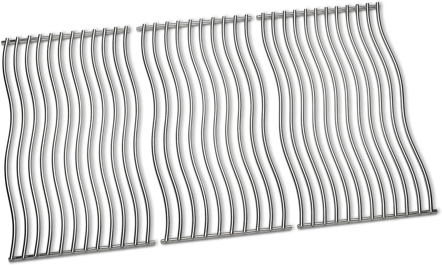 Napoleon S83017 Replacement Durable Stainless Steel Wave Pattern Cooking Grids for Rogue 525 Gas Barbecue Grill, Silver (Set of 3)