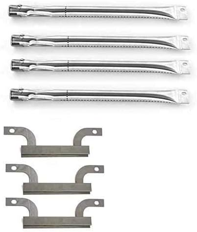 Repair Kit for Brinkmann 810-9419, 810-9419-1,810-2415-W, 810-1415-W, 810-8411-5 BBQ Gas Grill Includes 4 Stainless Burners and 3 Carryover Tubes