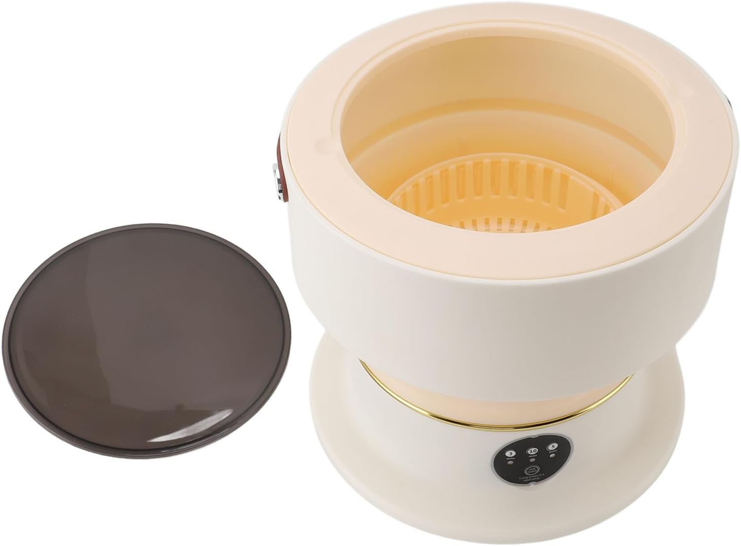 Foldable Washing Machine, 8L Mini Washer Machine Portable Washing Machine with Rotating Dryer for Camping Travel Apartment Dormitory, Laundry Washer for Underwear Baby Clothes(Beige Brown)