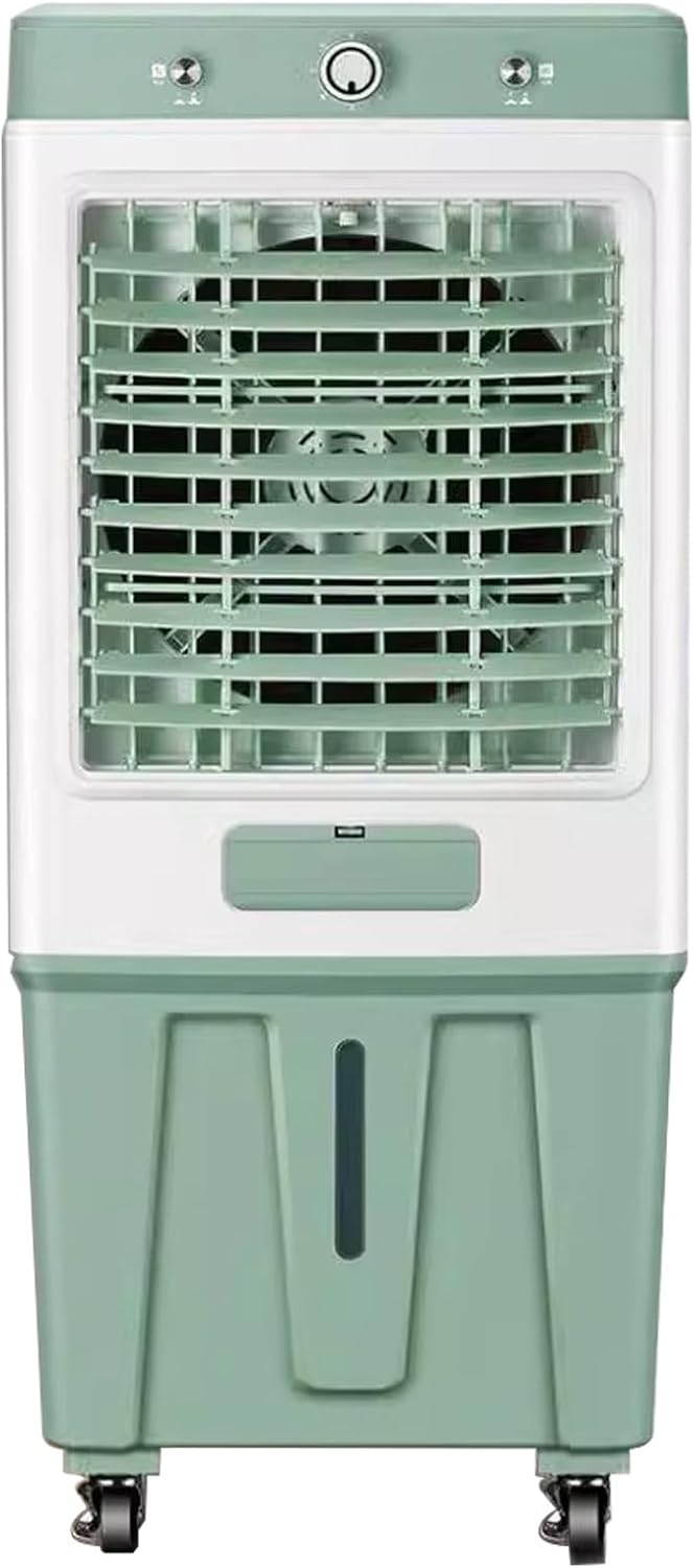 Portable Swamp Cooler, Evaporative Air Cooler, 10.5 Gal Water Tank, 4 Ice Packs, 3 Wind Speeds, Swamp Air Conditioner for Indoor, Outdoor, Garage(47x34x101cm(18.5x13.4x39.8in))