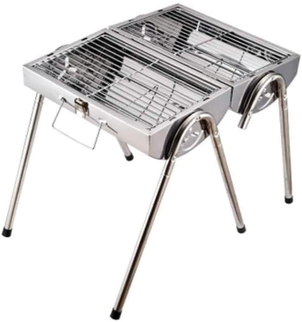 Folded Portable Charcoal BBQ Grill Outdoor Barbecue Charcoal Stainless Steel Kebab Grill Folding Grill Portable Grill Perfect for Camping