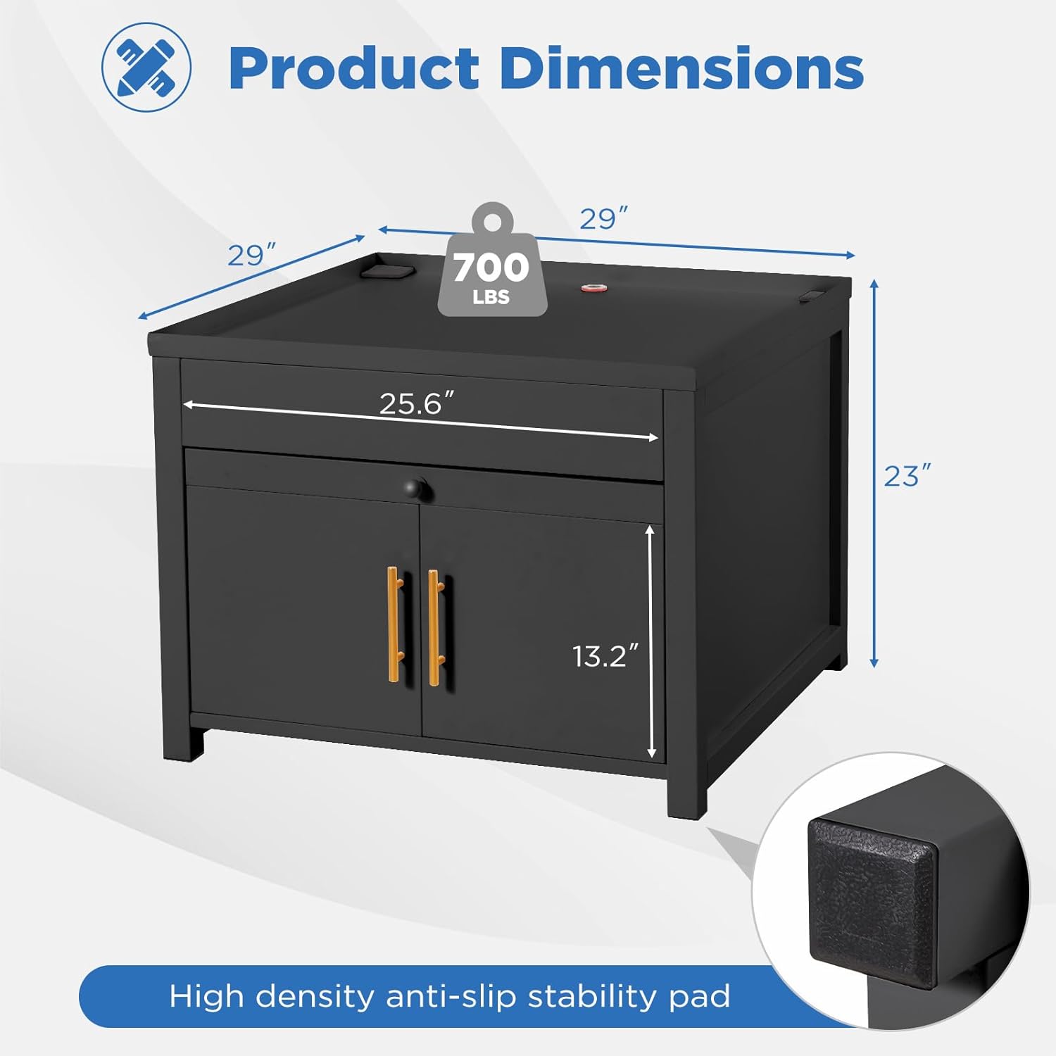 2 Pack Laundry Pedestal, 700 LBS Capacity Washer Dryer Pedestal, Heavy Duty Shock-Proof Washer Stand, Laundry Dryer Stand with Pull-Out Shelf Hidden Storage Drainage (Dark)