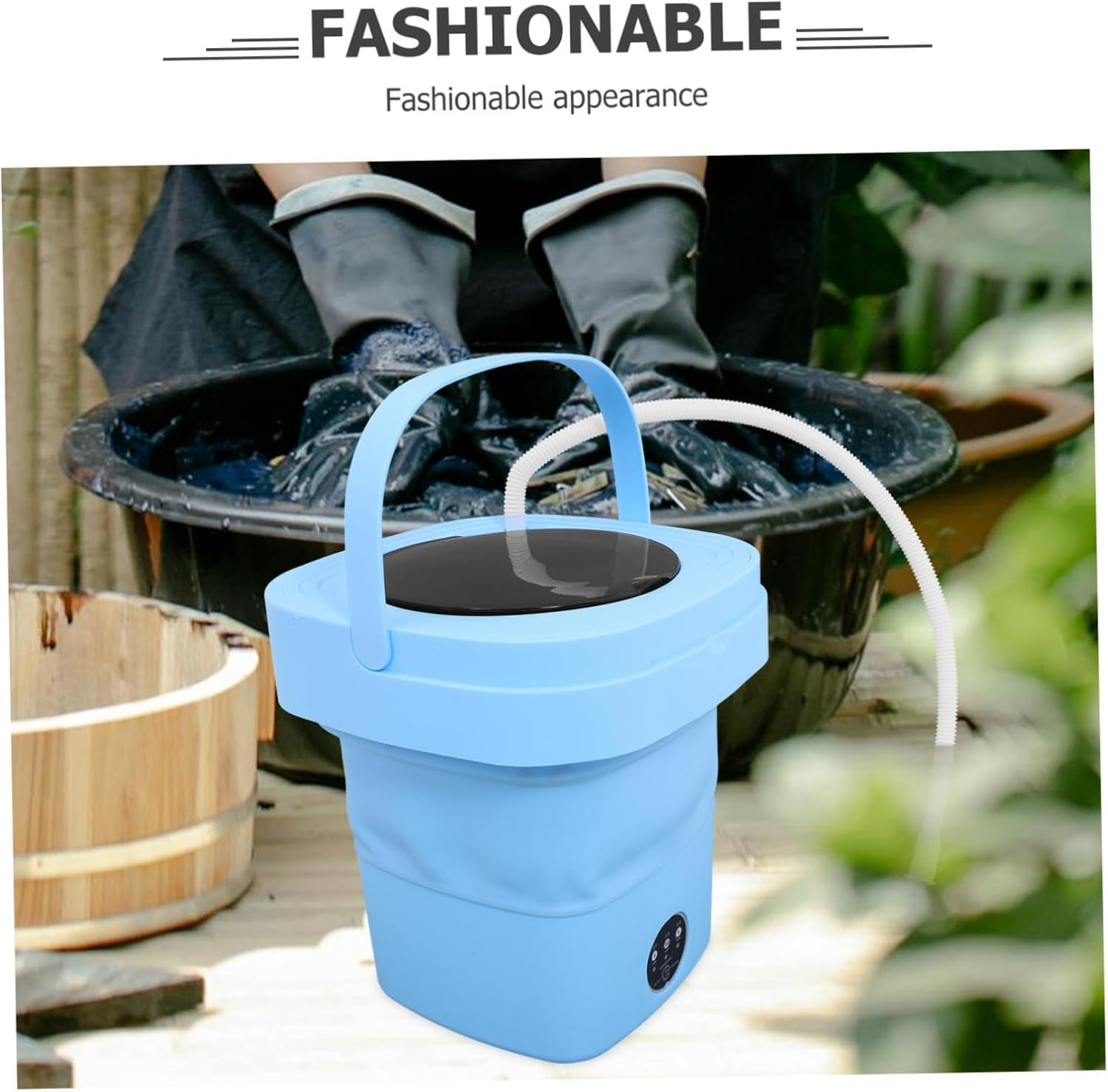 Portable Mini Washing Machine Capacity Foldable Compact Laundry Washer with Touchscreen Operation for Rv Apartment Travel Camping Automatic Electric Laundry Machine