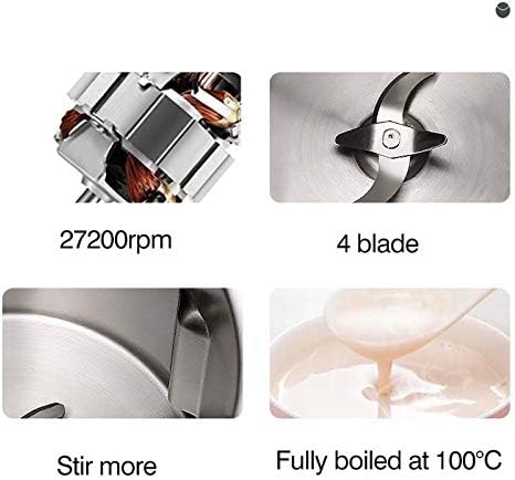 Soymilk Machine Automatic Mini Electric Heating Soya-Bean Milk Juicer Stir Rice Paste Maker Filter-free 350ml(E)