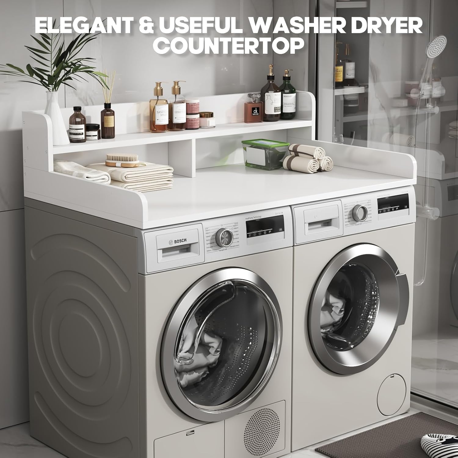 2-Tier Washer and Dryer Countertop with 2.75