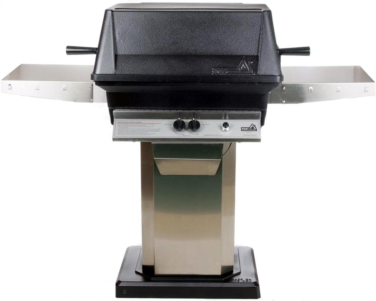 PGS A40 Cast Aluminum Propane Gas Grill On Stainless Steel Patio Base