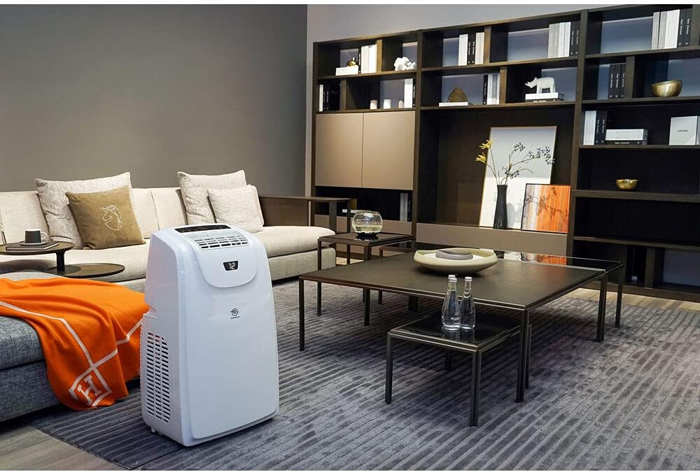 14,000 BTU Portable Air Conditioner with Dehumidifier for Living Room and Basement, 115V, A/C Portable Air Conditioner for Medium to Large Rooms up to 500 Sq.Ft. with Remote Control, White