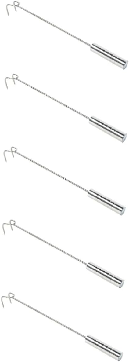 HANABASS 5pcs Meat Hook Food Flipper for Bbq Picnic Kitchen Use Handle Comfortable Grip for Grilling and Food Prep Tasks