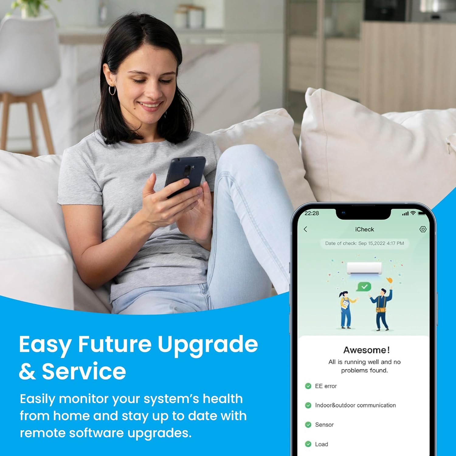 Senville LETO Series Mini Split Air Conditioner Heat Pump, 9000 BTU 110/120V, Inverter, Works with Alexa, SEER2 21.5, White