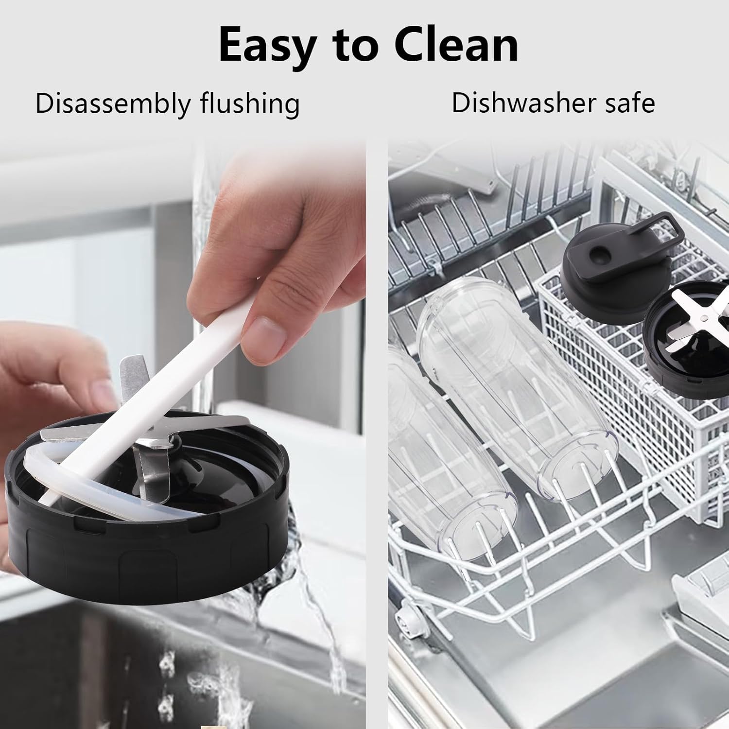 Liebe&Lecker Smoothie Blender, 1200 Peak Watts Blender for Smoothies, Smart Technology Blenders for kitchen Frozen Fruit, Personal Blenders with BPA Free 28-oz To-go Cup and 50-oz Jar